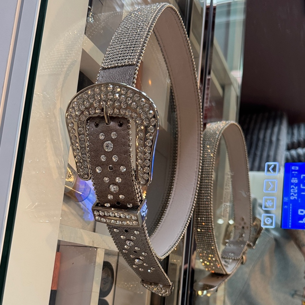 Elegant Rhinestone-Studded Belt